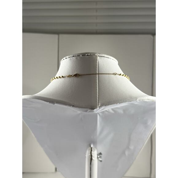 Dyadema Italy Vermeil Sterling Silver Dainty Rosary Cross Necklace 18" - Picture 11 of 12